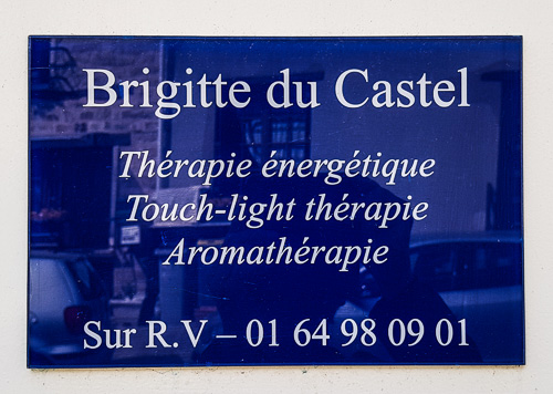 Brigitte du Castel, plaque de magnétiseuse, 91